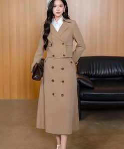 Alternative view of Chân váy dáng A form dài 𝐍𝐀𝐓𝐓𝐈 𝐃𝐄𝐒𝐈𝐆𝐍𝐒 thiết kế 2 hàng cúc cạp cao ít nhăn chất liệu chéo Nhật cao cấp NCV31