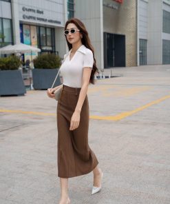 Alternative view of Chân váy bút chì dáng dài 𝐍𝐀𝐓𝐓𝐈 𝐃𝐄𝐒𝐈𝐆𝐍𝐒 thiết kế cạp cao ít nhăn chất liệu xước hàn cao cấp NCV15