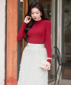 Alternative view of Áo thun dài tay nữ 𝐍𝐀𝐓𝐓𝐈 𝐃𝐄𝐒𝐈𝐆𝐍𝐒 thiết kế tối giản, sang trọng chất thun Hàn cao cấp NA07