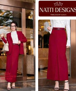 Chân váy xòe chữ A dáng dài 𝐍𝐀𝐓𝐓𝐈 𝐃𝐄𝐒𝐈𝐆𝐍𝐒 thiết kế cạp cao ít nhăn chất liệu chéo ý cao cấp NCV05